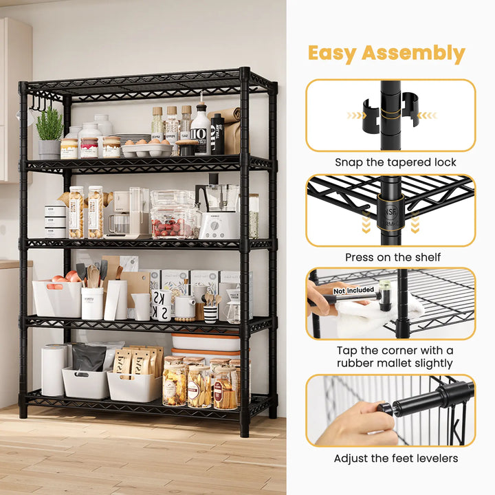 PrimeZone 35.5"W Adjustable Wire Shelving 