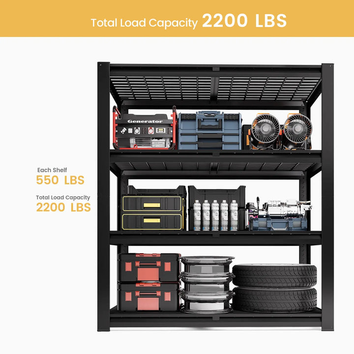 PrimeZone 40"W Metal Wire Garage Shelving Load 2200 LBS 