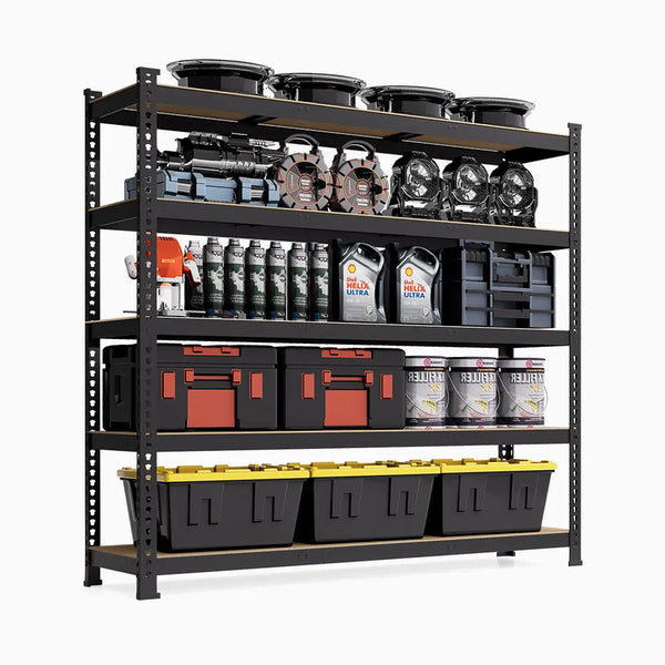 PrimeZone 48"W Heavy Duty Storage Shelves Load 2250 LBS, 47"W x 18"D x 71"H 