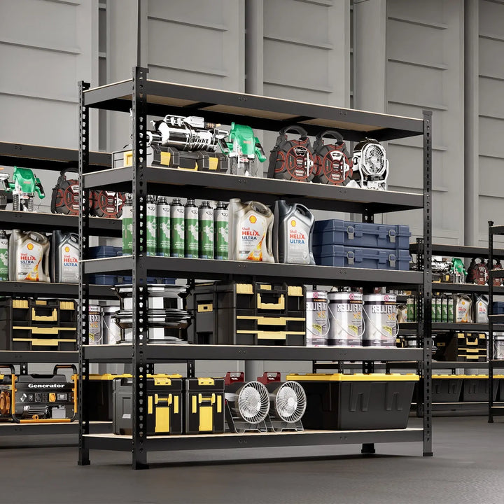 PrimeZone 48"W Heavy Duty Storage Shelves Load 2250 LBS, 47"W x 18"D x 71"H 