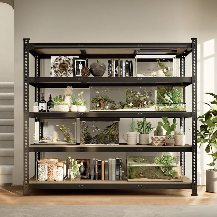 PrimeZone 48"W Heavy Duty Storage Shelves Load 3000 LBS, 48"W x 24"D x 72"H 