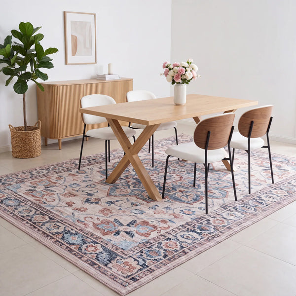 Primezone Vintage Area Rug, Anti-stain and Silent Carpet, 9'W x 12'L